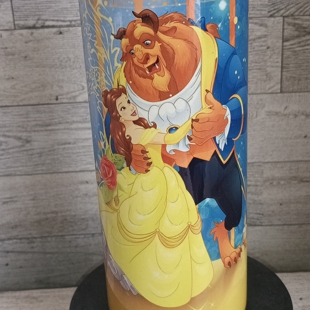Disney Beauty and the beast 20oz. Handmade tumbler
